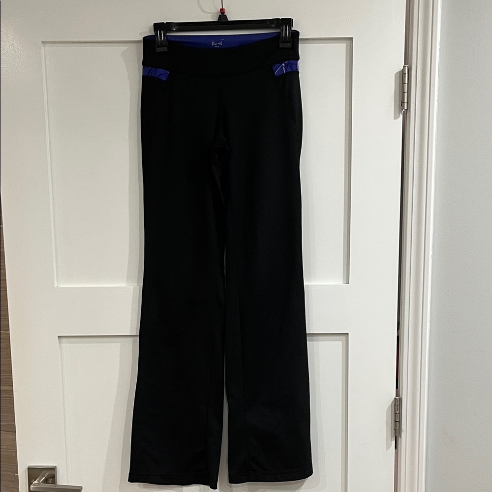 Everlast Black Wide Leg Leggings with Purple Accents Size S